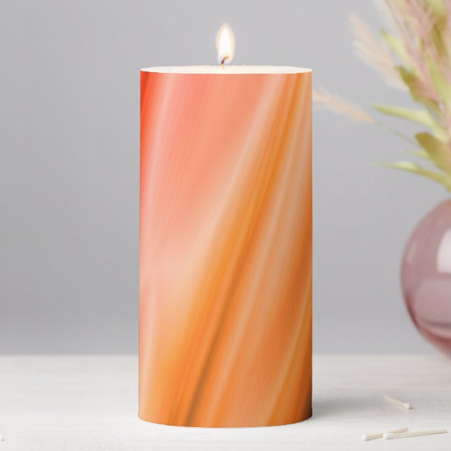 Sunset Silk Pillar Candle (In Situ)