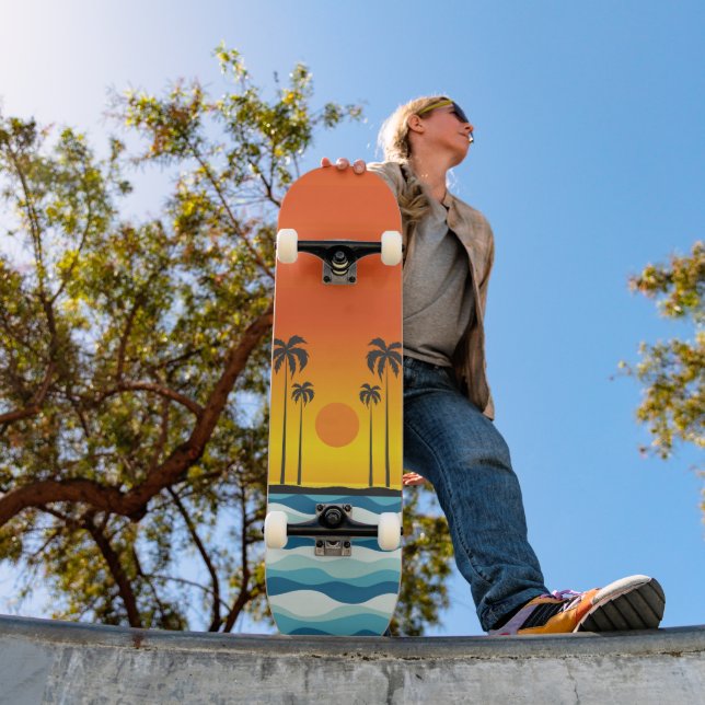 Sunset Skateboard | Zazzle