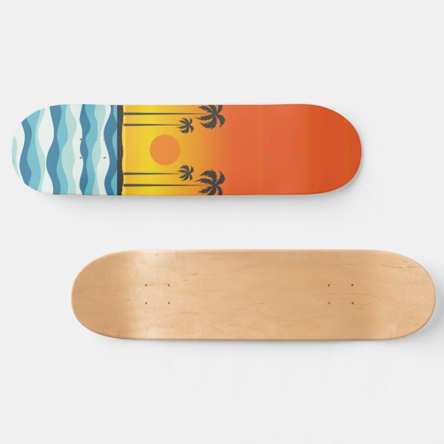 Sunset Skateboard | Zazzle