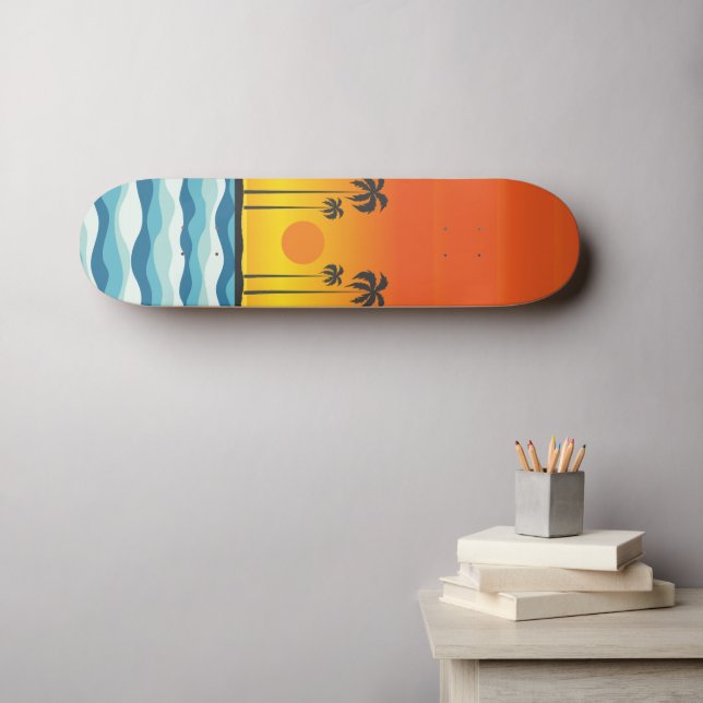 Sunset Skateboard | Zazzle