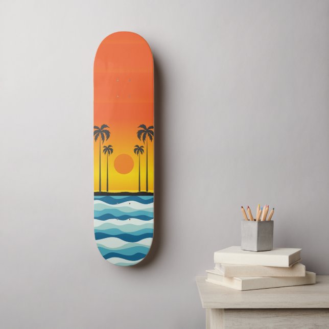 Sunset Skateboard | Zazzle