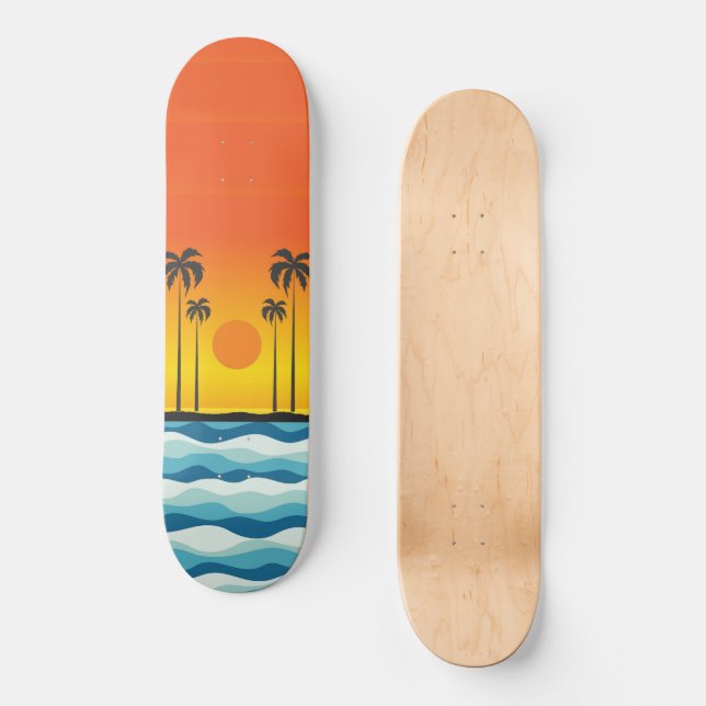 Sunset Skateboard | Zazzle