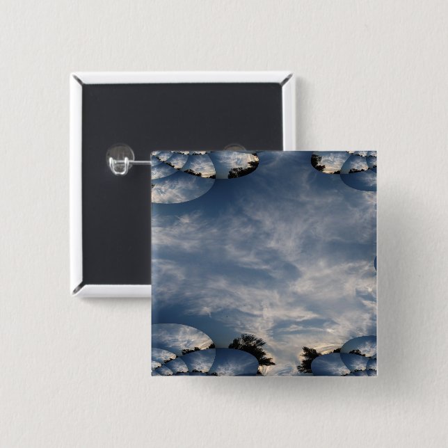 Sunset Skies Fractal Button (Front & Back)