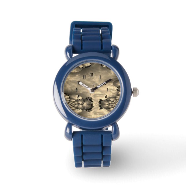 Sunset Skies Fractal Sepia Filter Watch (Front)