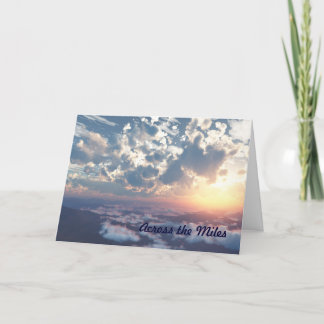 Sunset Sky Across the Miles Birthday Card