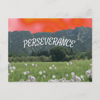 Sunset Sky and Mountains Perseverance Postcard