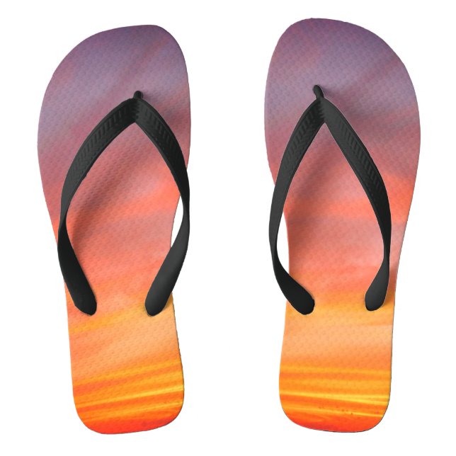 Sunset Sky Flip Flops (Footbed)