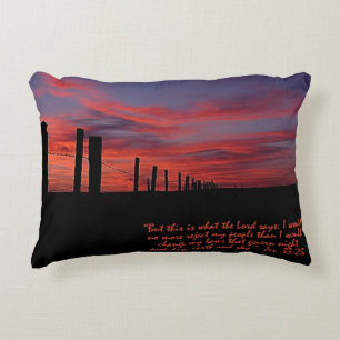 Sunset Sky Inspirational Accent Pillow