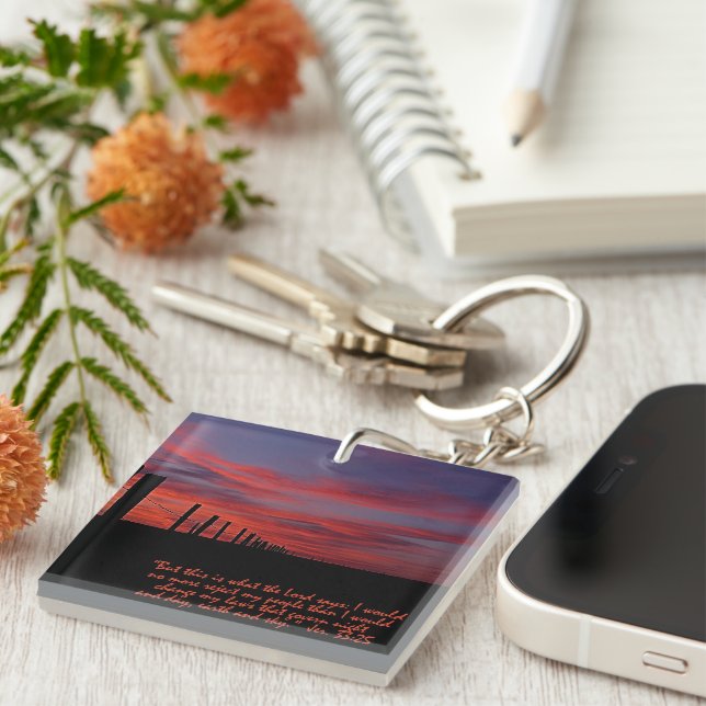 Sunset Sky Inspirational Keychain (Front Right)