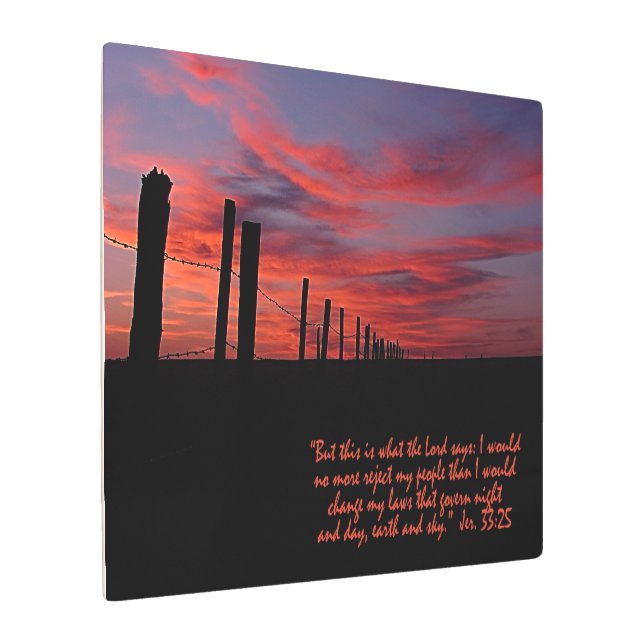 Sunset Sky Inspirational Metal Print (Angled)