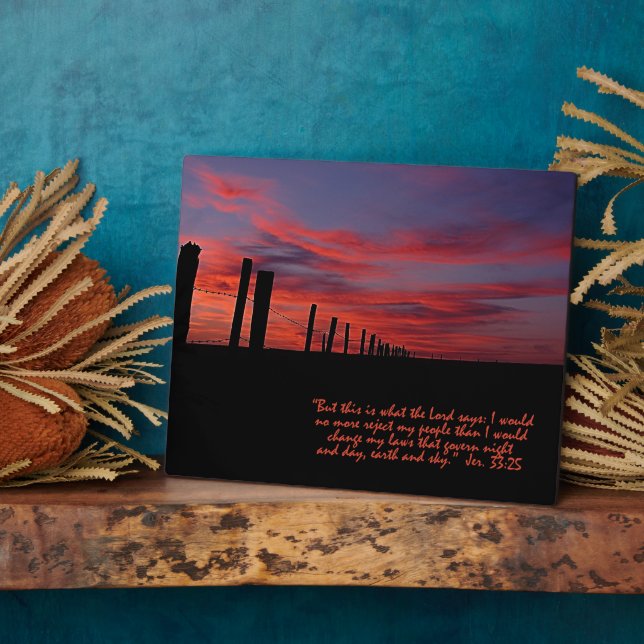 Sunset Sky Inspirational Plaque (Side)