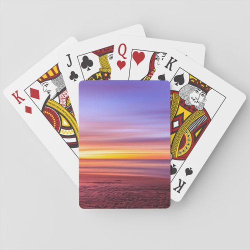 Sunset Sky over Beach and Sea Playing Cards