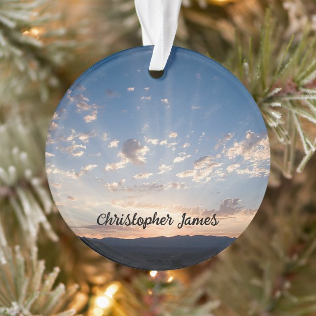 Sunset Sky Personalized Ornament (Tree)