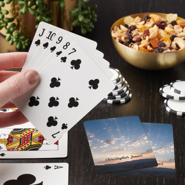 Sunset Sky Personalized Poker Cards (In Situ)