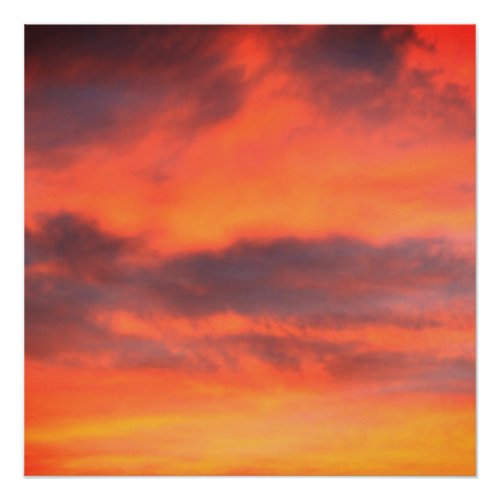 Sunset Sky Photo Landscape Christmas Gift Favor Poster