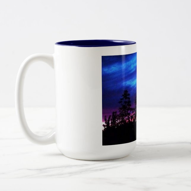 Sunset Sky Two-Tone Coffee Mug (Left)