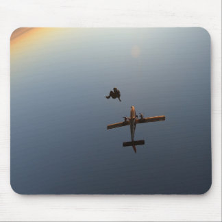 Sunset skydive with plane mouse pad
