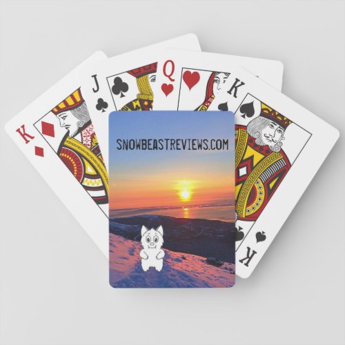 Sunset Snow Beast Reviews Playing Cards