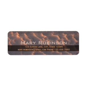 Sunset snow pattern CC0872 Return address Label