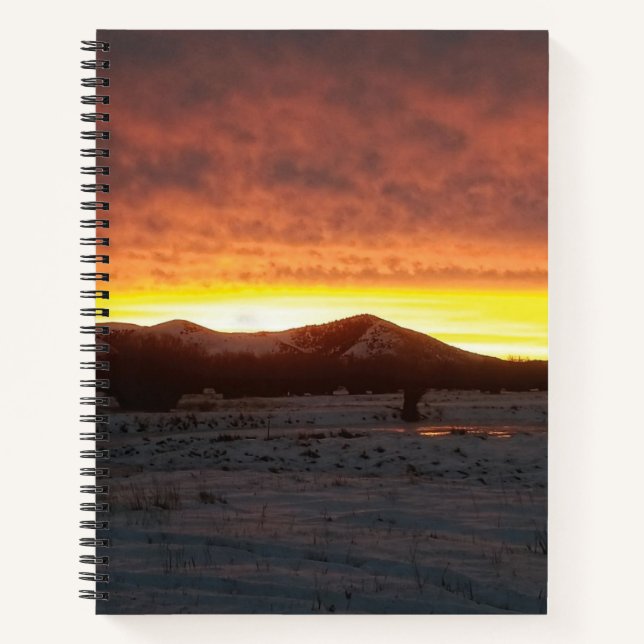 Sunset Snow Spiral Notebook (Front)