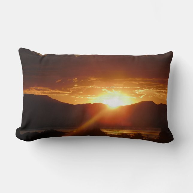Sunset Snuggles Lumbar Pillow (Front)