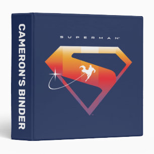 Sunset Soar Superman Shield 3 Ring Binder
