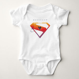 Sunset Soar Superman Shield Baby Bodysuit