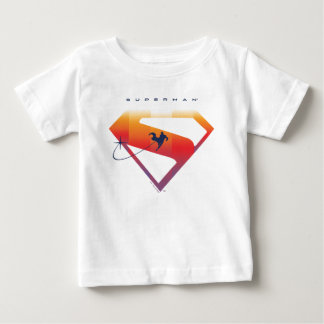 Sunset Soar Superman Shield Baby T-Shirt