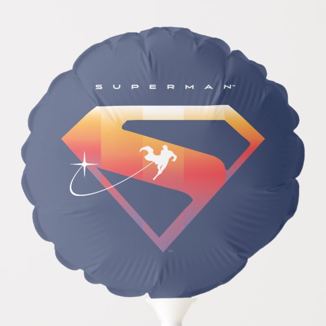 Sunset Soar Superman Shield Balloon (Front)