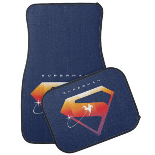 Sunset Soar Superman Shield Car Floor Mat