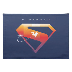 Sunset Soar Superman Shield Cloth Placemat