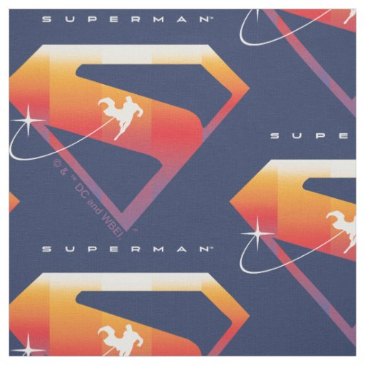 Sunset Soar Superman Shield Fabric