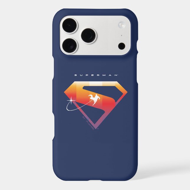 Sunset Soar Superman Shield Iphone Case (Back)