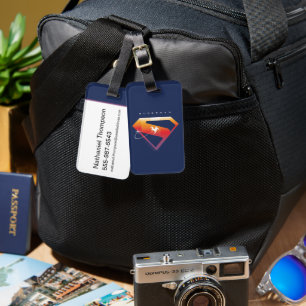 Sunset Soar Superman Shield Luggage Tag