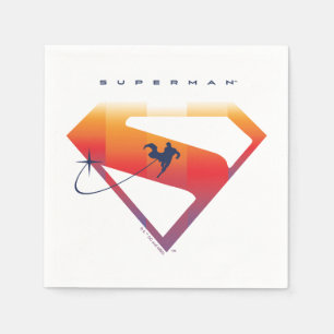 Sunset Soar Superman Shield Napkins
