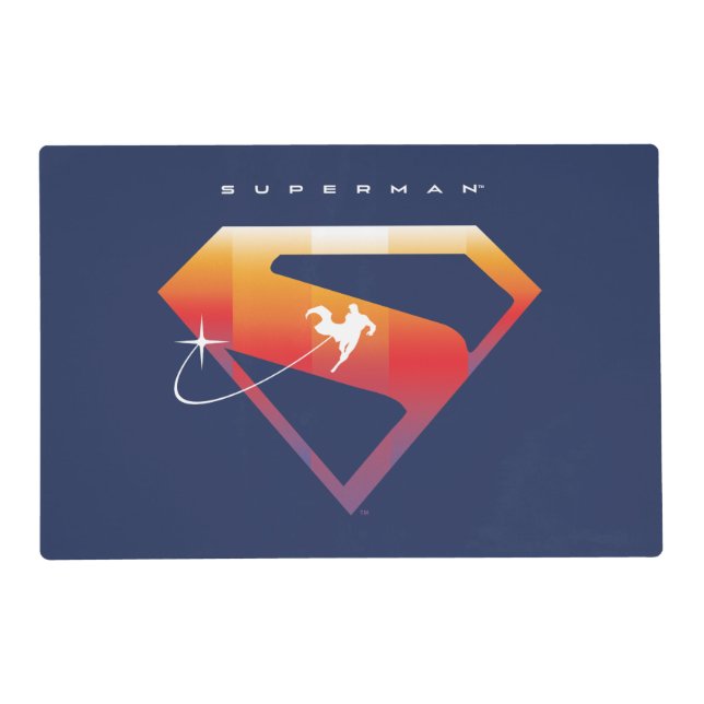 Sunset Soar Superman Shield Placemat (Front)