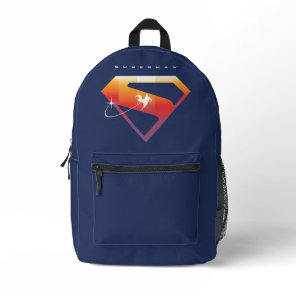 Sunset Soar Superman Shield Printed Backpack