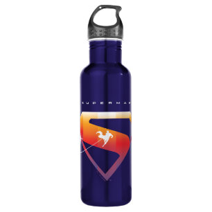 Sunset Soar Superman Shield Stainless Steel Water Bottle