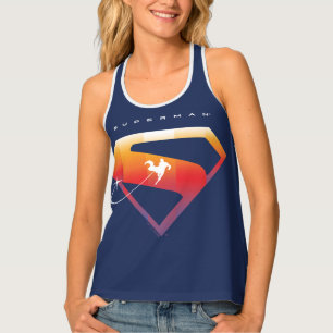 Sunset Soar Superman Shield Tank Top