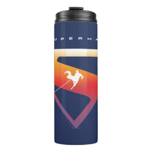 Sunset Soar Superman Shield Thermal Tumbler