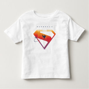 Sunset Soar Superman Shield Toddler T-shirt