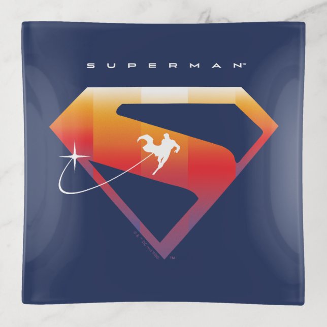 Sunset Soar Superman Shield Trinket Tray (Front)