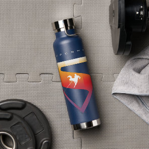 Sunset Soar Superman Shield Water Bottle