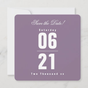 Sunset Solid Purple Wedding   Save the Date
