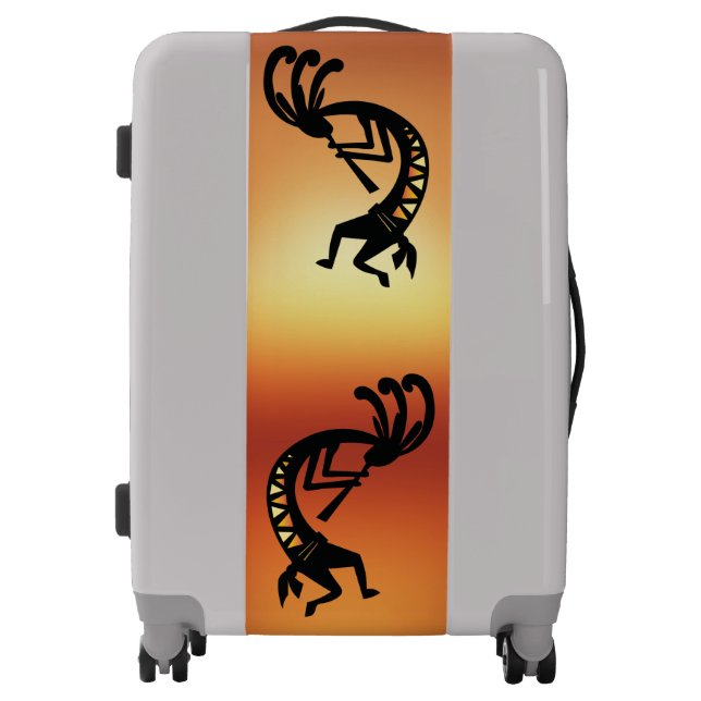 Sunset Southwestern Kokopelli suitcase (Front)