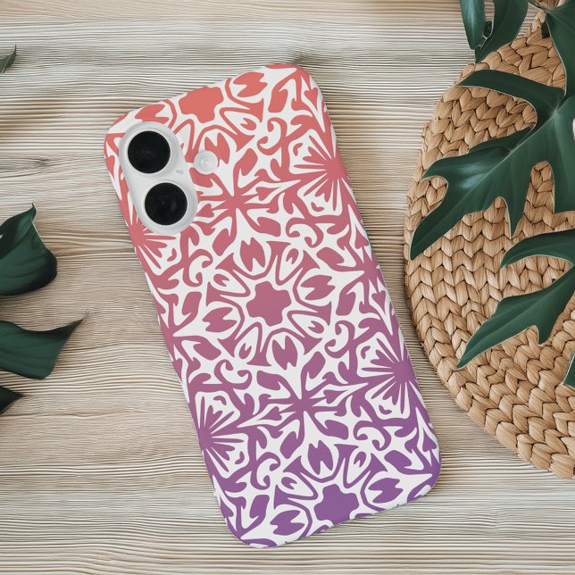 Sunset Spanish Tile Overlay Pattern Case-Mate iPhone Case (Creator Uploaded)