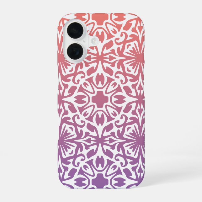 Sunset Spanish Tile Overlay Pattern Iphone Case (Back)