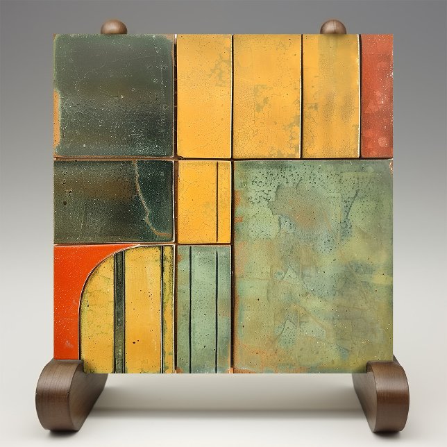 Sunset Spectrum Abstract Ceramic Tile (Creator Uploaded)