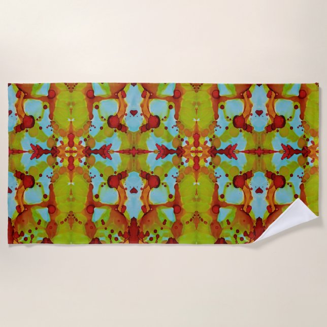 Sunset Spill Beach Towel (Front)