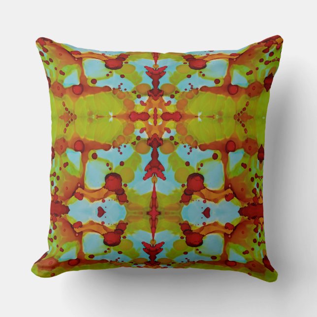 Sunset Spill Throw Pillow (Front)